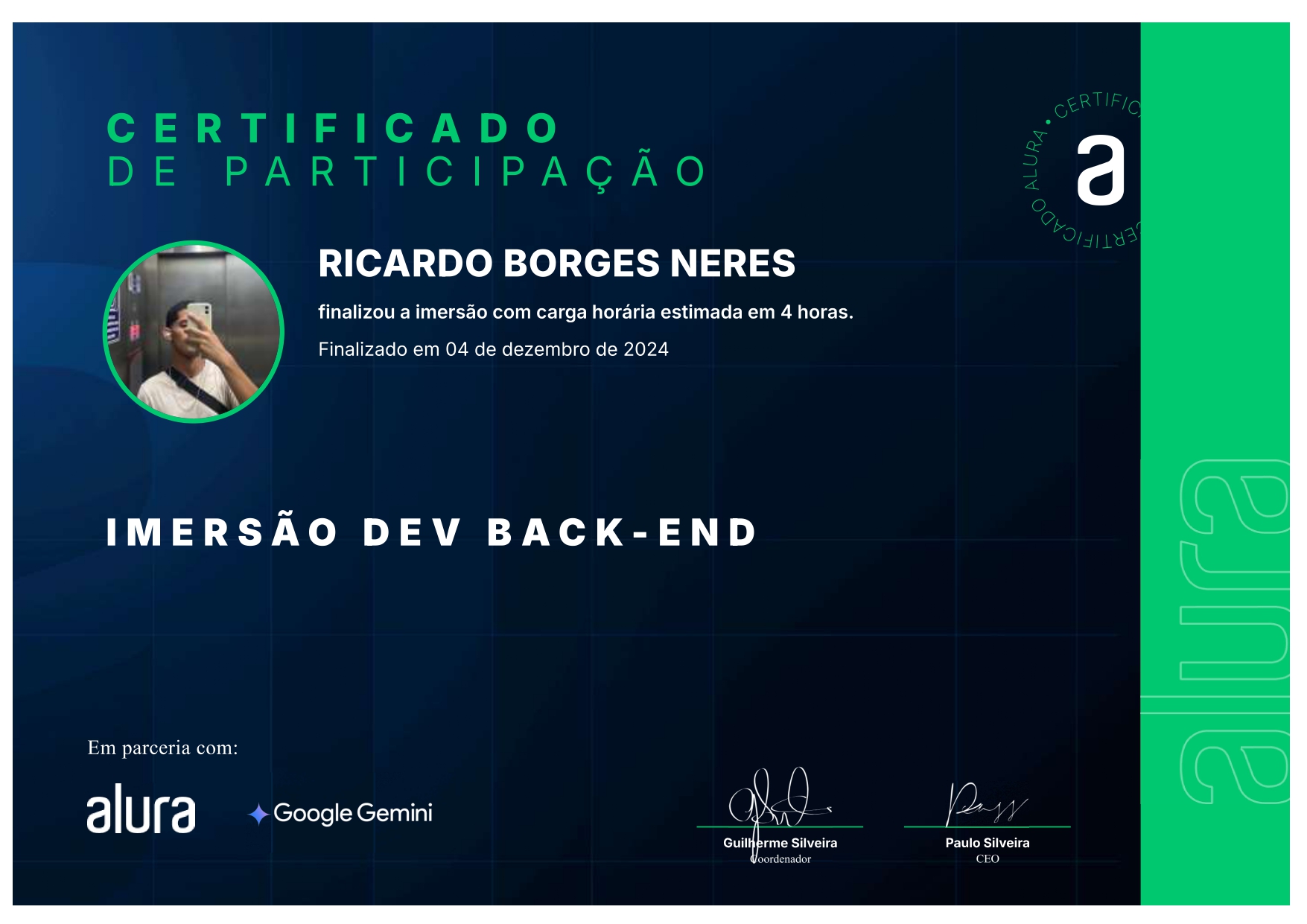 Certificado Alura Back